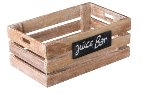 Mangowood crate with chalkboard 50 x 30 x 20 cm