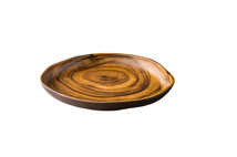 African wood round plate 30x30x4 cm