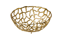 Aluminum basket gold Ø38 cm
